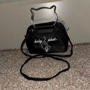 Baby Phat Black Mini Bag with Silver Handle